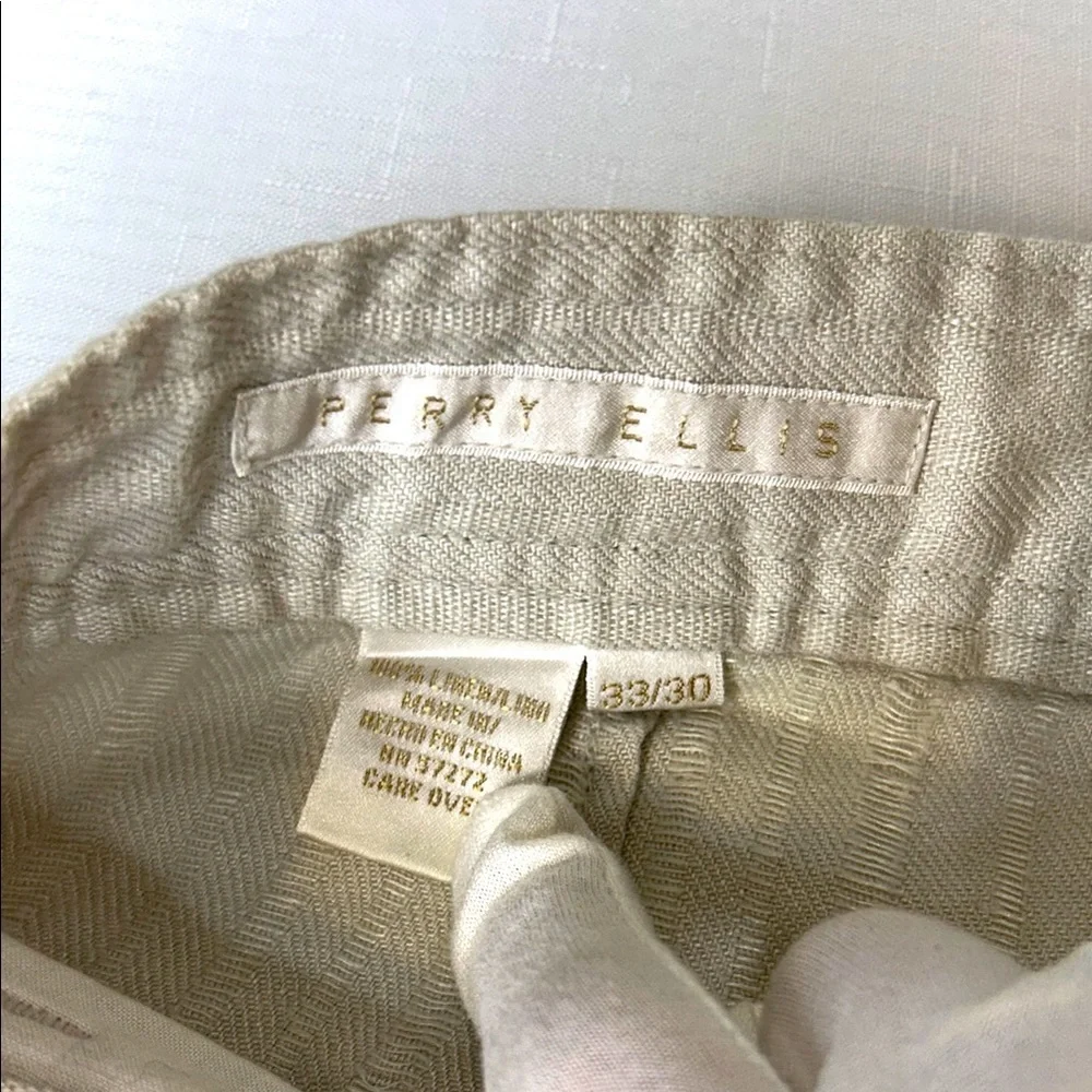 Perry Ellis Tan Cargo Pants Lightweight Relaxed Fit